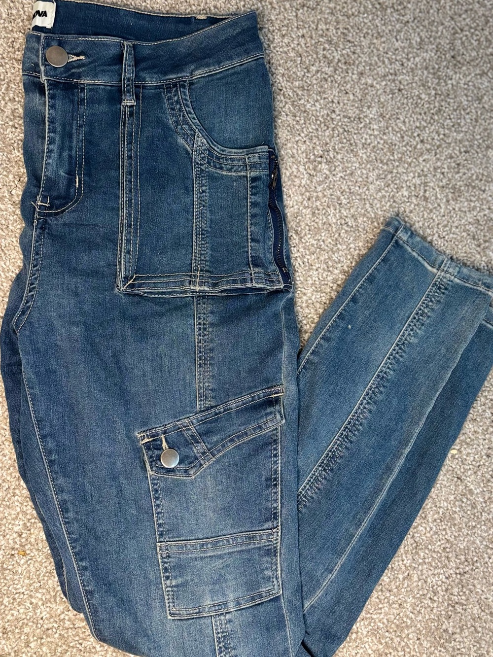 Women’s Blue Denim Utility Jeans